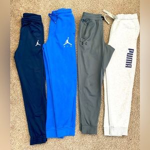 Bundle Lot Sale Boys Youth M-L Joggers (slim fit) Nike, Under Armor, Puma